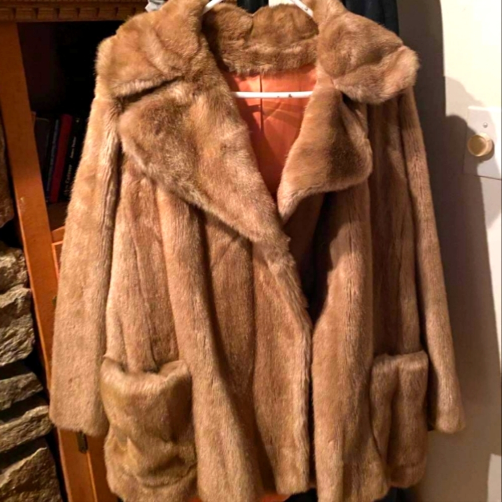 Fuax  mink, fur, vintage